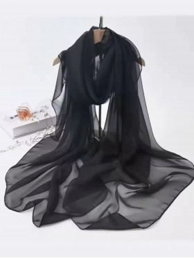 Chiffon Solid Color Fashion Scarf